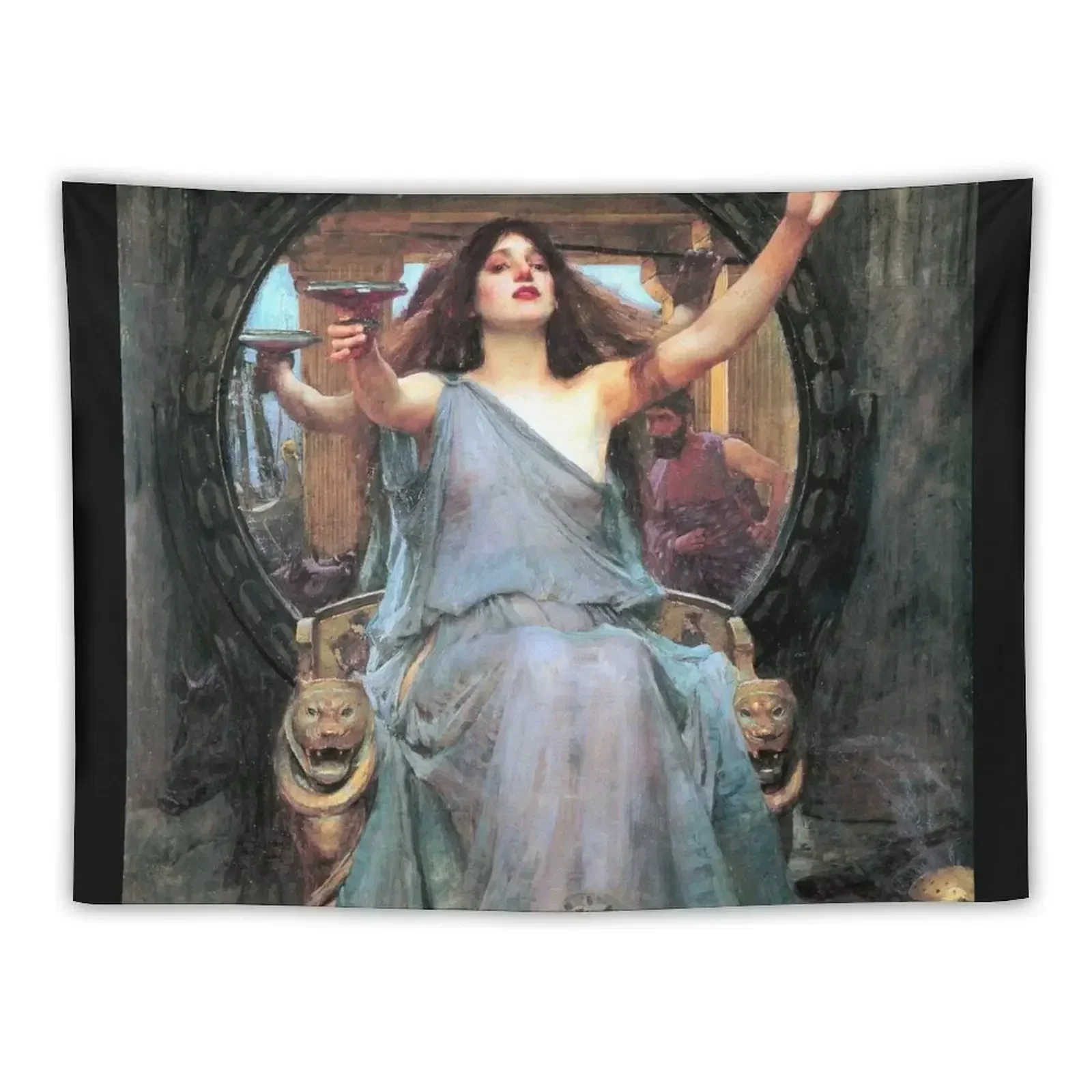 

Circe offering the cup to Odysseus - John William Waterhouse Tapestry Room Design Mushroom Tapestry