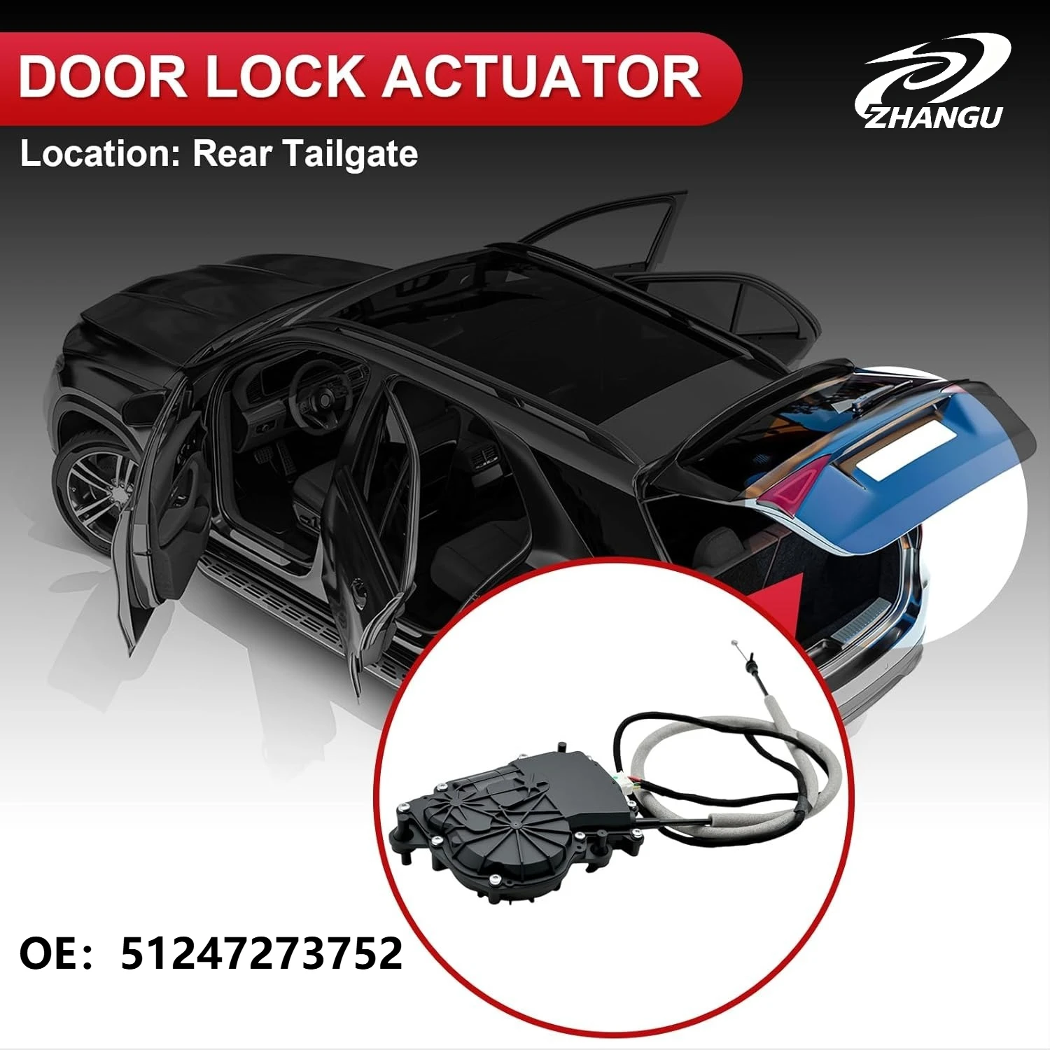 

Trunk Latch Door Lock Actuator For BMW 5 Series F10 F18 51247273752 51244447850 Direct OE Replacement Anti-corrosion
