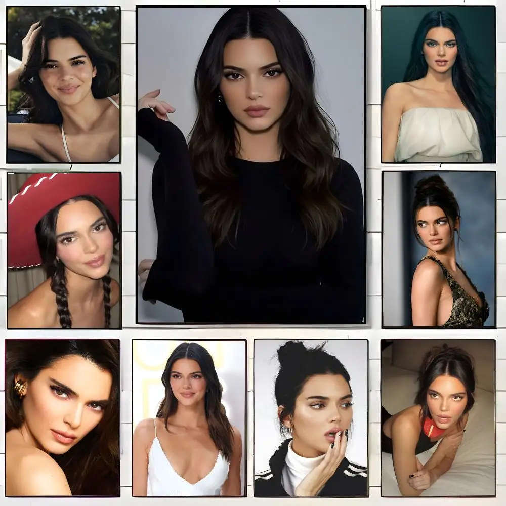 Singer Kendall Jenner Poster HD Self-Adhesive Wall Decals For Living Room & Bedroom Home Decor Gift