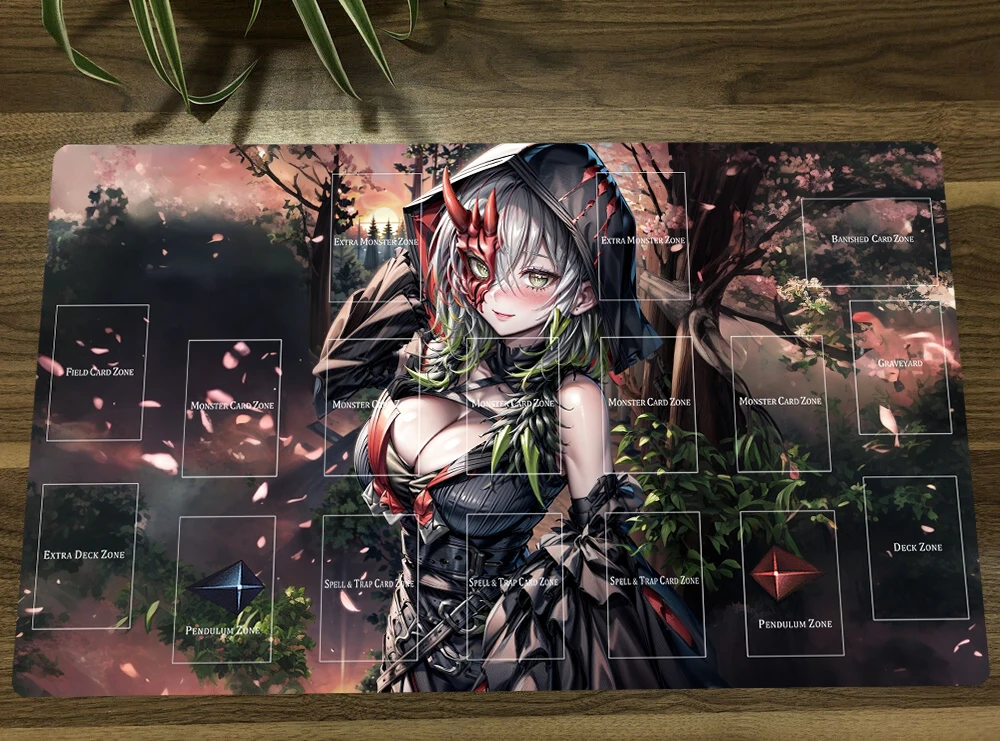 

YuGiOh Diabellestarr the Dark Witch TCG CCG Mat Trading Card Game Mat Table Playmat Gaming Play Mat Mouse Pad 60x35cm Free Bag