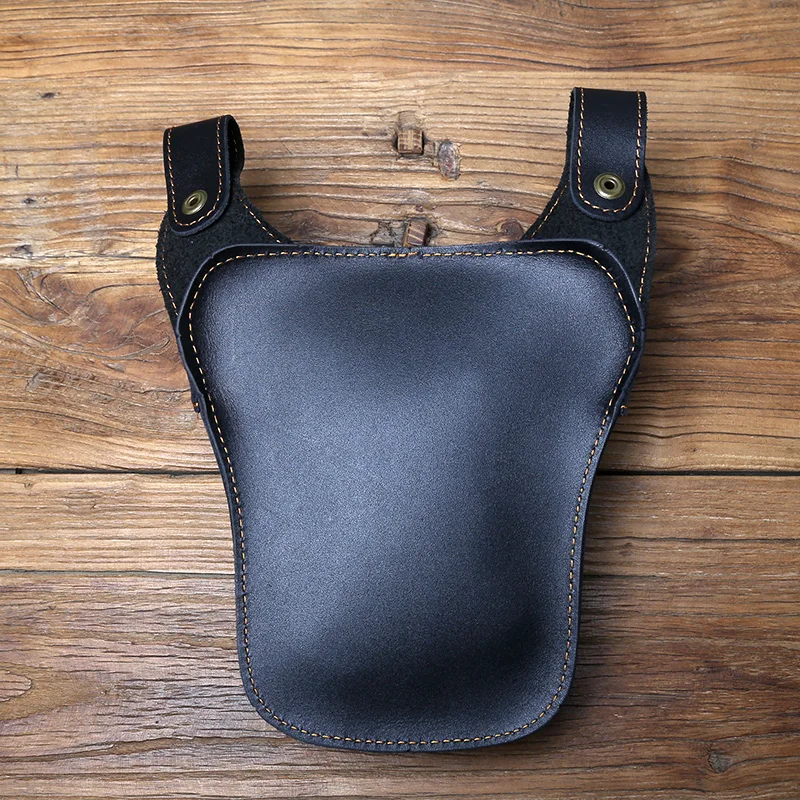 Nzpj Vintage Echt leder Herren Hüft tasche natürliche Rindsleder Outdoor Motorrad Herren tasche verrückte Pferd Leder Handy tasche – Detail 20