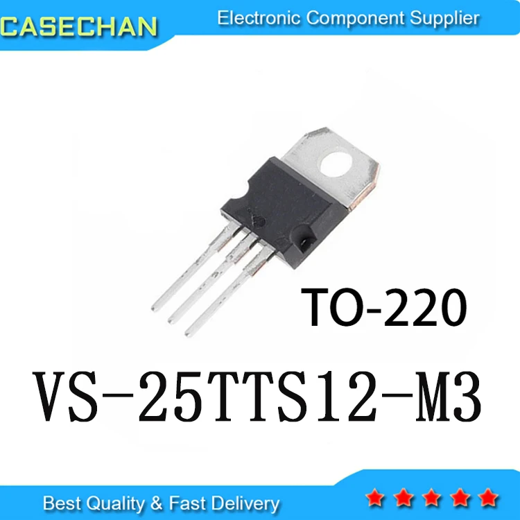 200PCS New and Original 100% New and Original TO-220 Thyristor High Voltage Phase Control SCR 25A 25TTS12 VS-25TTS12-M3 