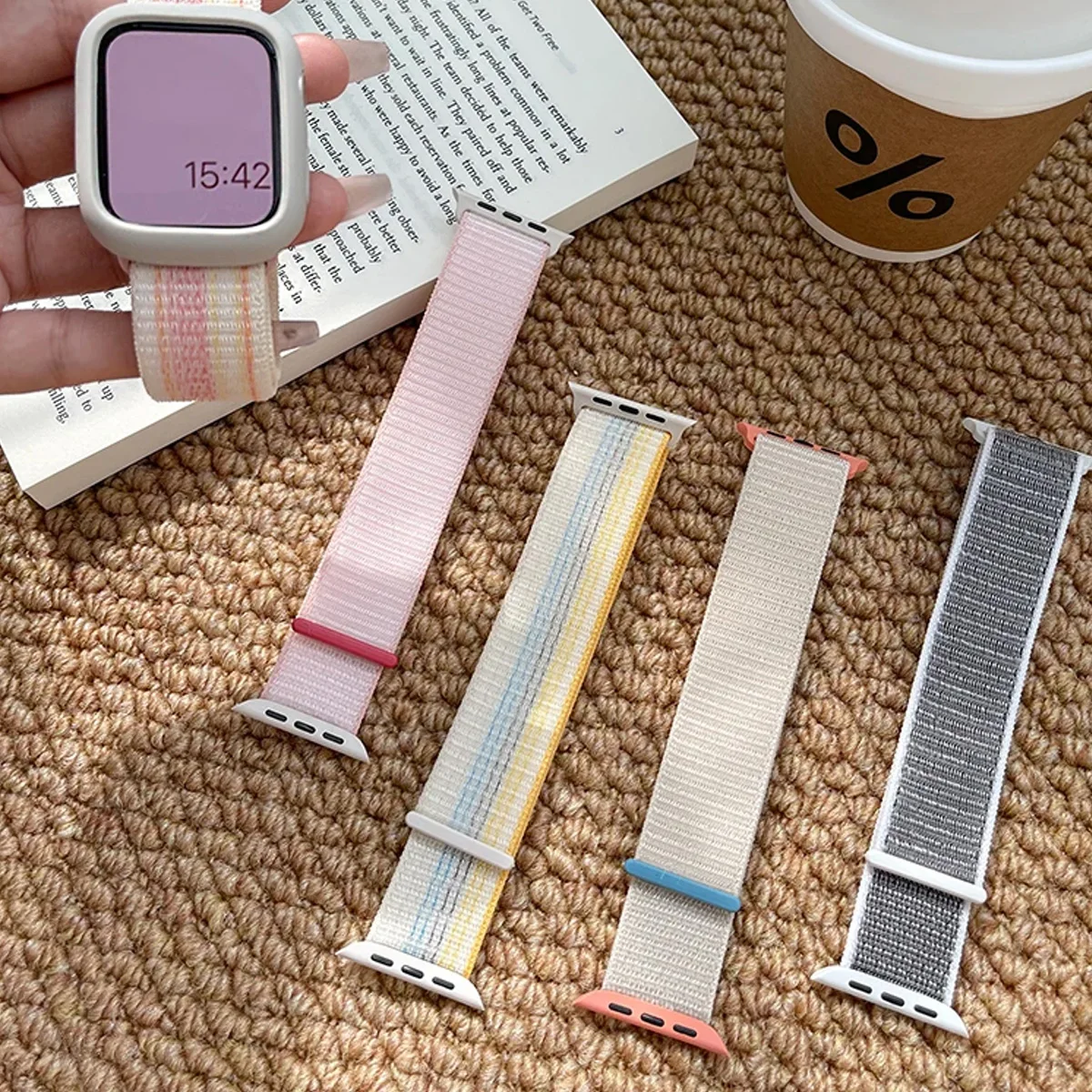 النايلون حلقة حزام ل سوار ساعة يد آبل الترا-2 49 مللي متر 44 مللي متر 45 مللي متر 41-40 مللي متر الرياضة فخر سوار iwatch العصابات Series10 9 8 se 7 6 5 4 3
