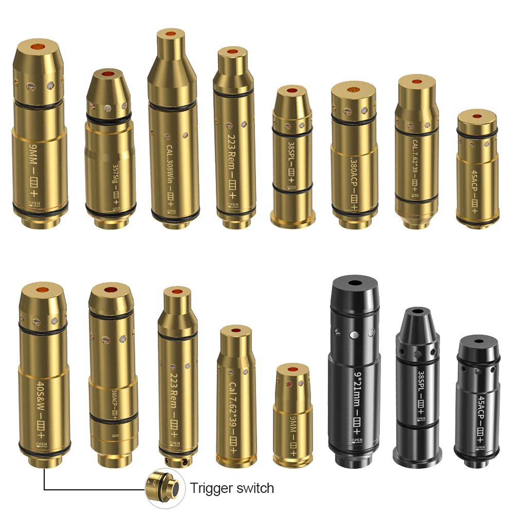 9MM Red Dot Laser Training Cartridge Dry Fire Tactical Bullet Trainer for Pistol Marksmanship