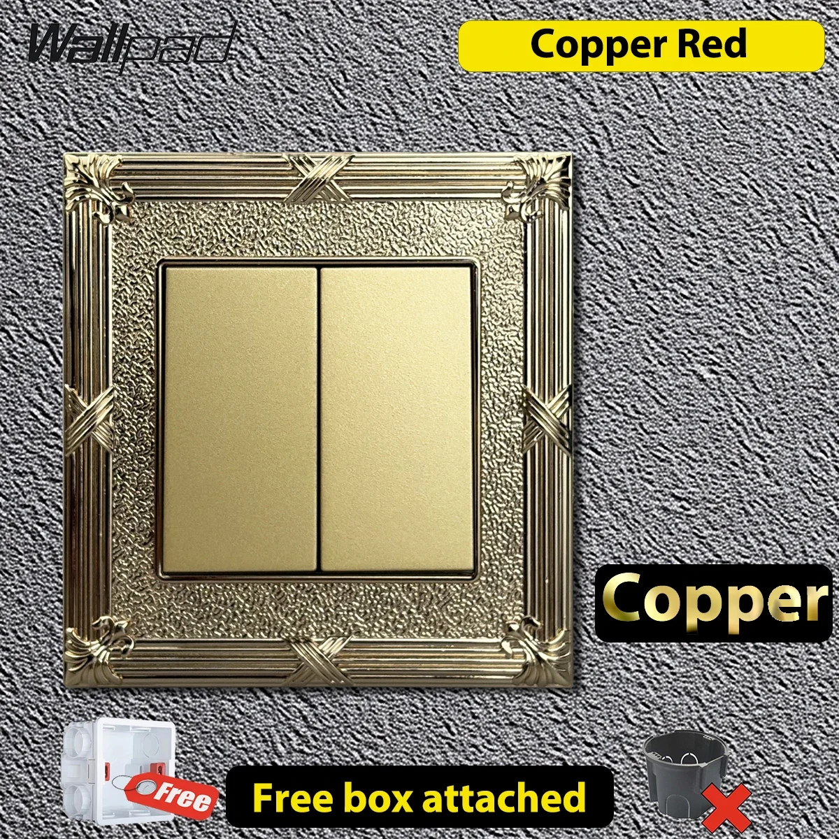 لوحة مفاتيح حائط معدنية مزخرفة للوحة الحائط، غطاء مخرج كهربائي باروكي عتيق مع صندوق تركيب مجاني برونزي عتيق #5