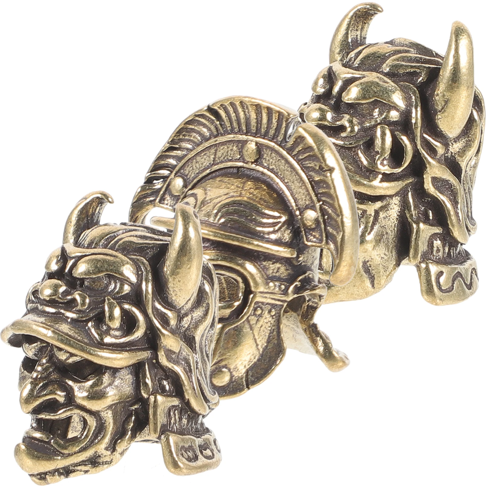 

3 Pcs Skull Pendant Decoration Motorcycle Accessories Handmade Key Chain Vintage Fob