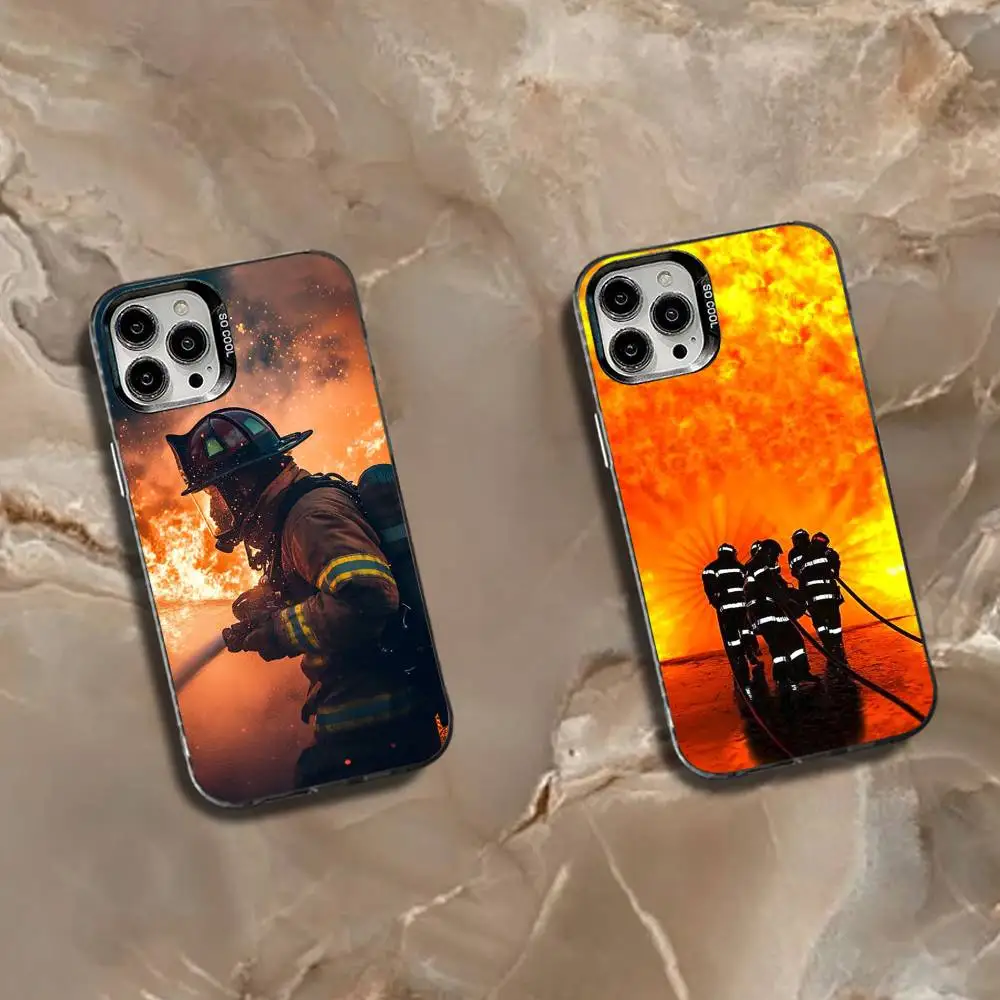 

F-Fireman F-Firefighter-ES Phone Case For iPhone 16,15,14,13,12,11,Mini,Pro,SE,MAX White Matte Shockproof Cover