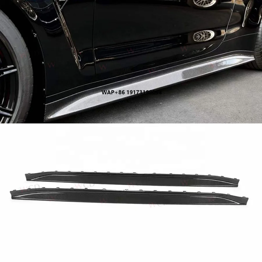 

High Quality 3D Style Carbon Fiber Side Skirts for B-MW G82 M4 2021+ Side Bumper Lip Splitter Skirt Car Bodykit