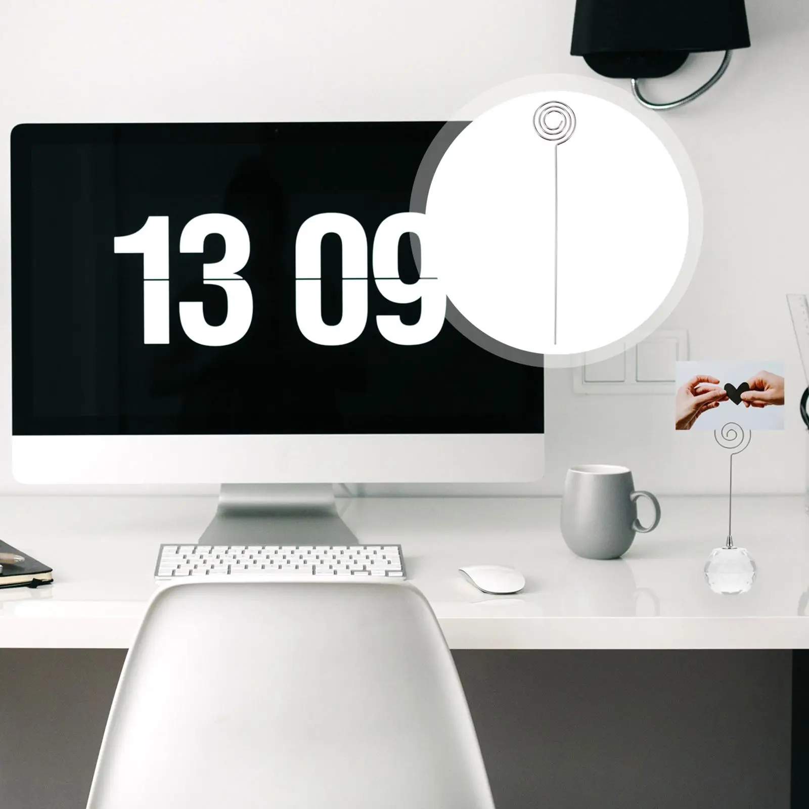 30 Pcs Card Holder Business Wedding Place Holders Wire Clip Photo Prom Stainless Steel Table Number