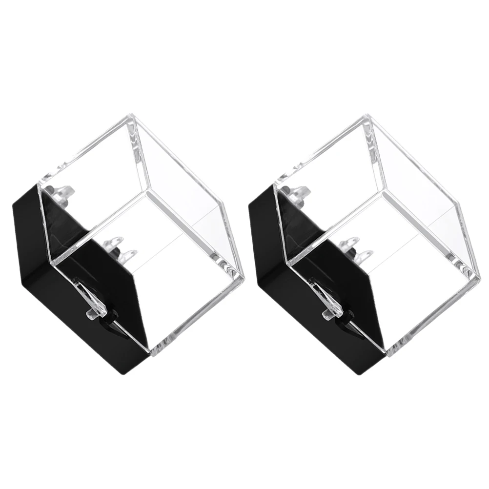 

2Pcs Mineral Mineral Storage Case Clear Specimen Transparent Storage Box Rock Crystal ganization Box