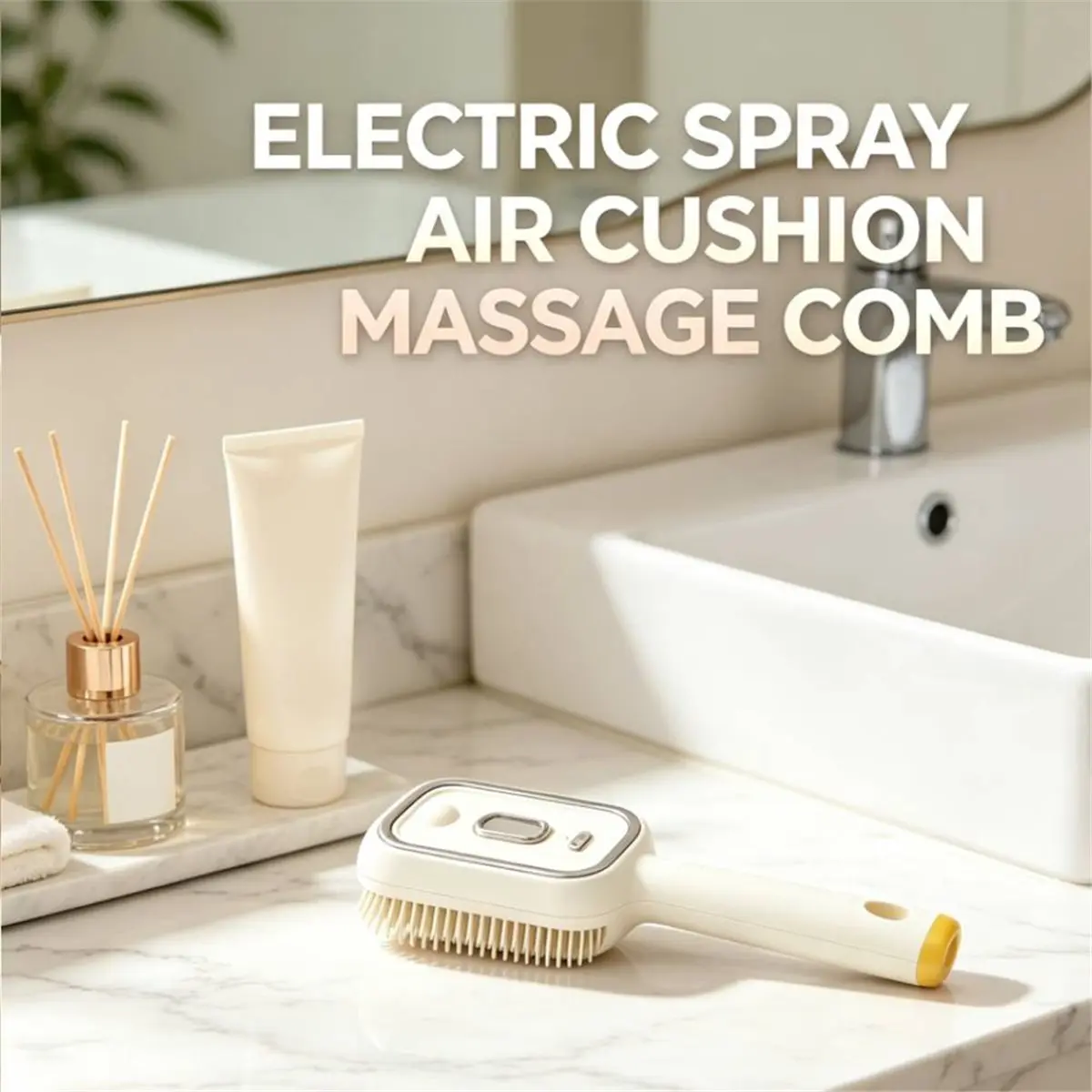L70A New Electric Sprays Air Cushion Massage Comb Electric Steam Brushs for Hair Rechargeable Steam Hair Straightener B