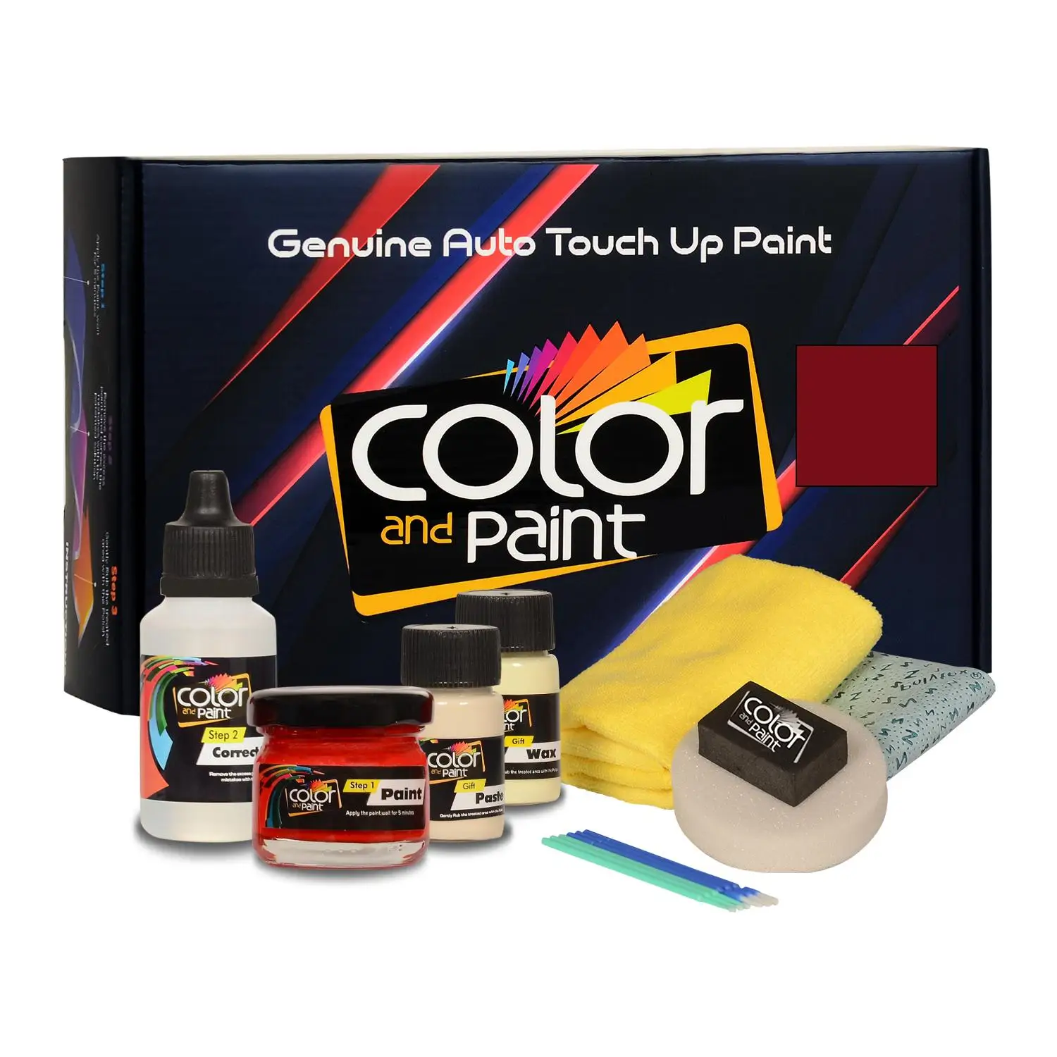 Couleur et peinture compatibles avec Volkswagen, peinture de retouche automobile, foritan RED MET, LB3Z, soins de base