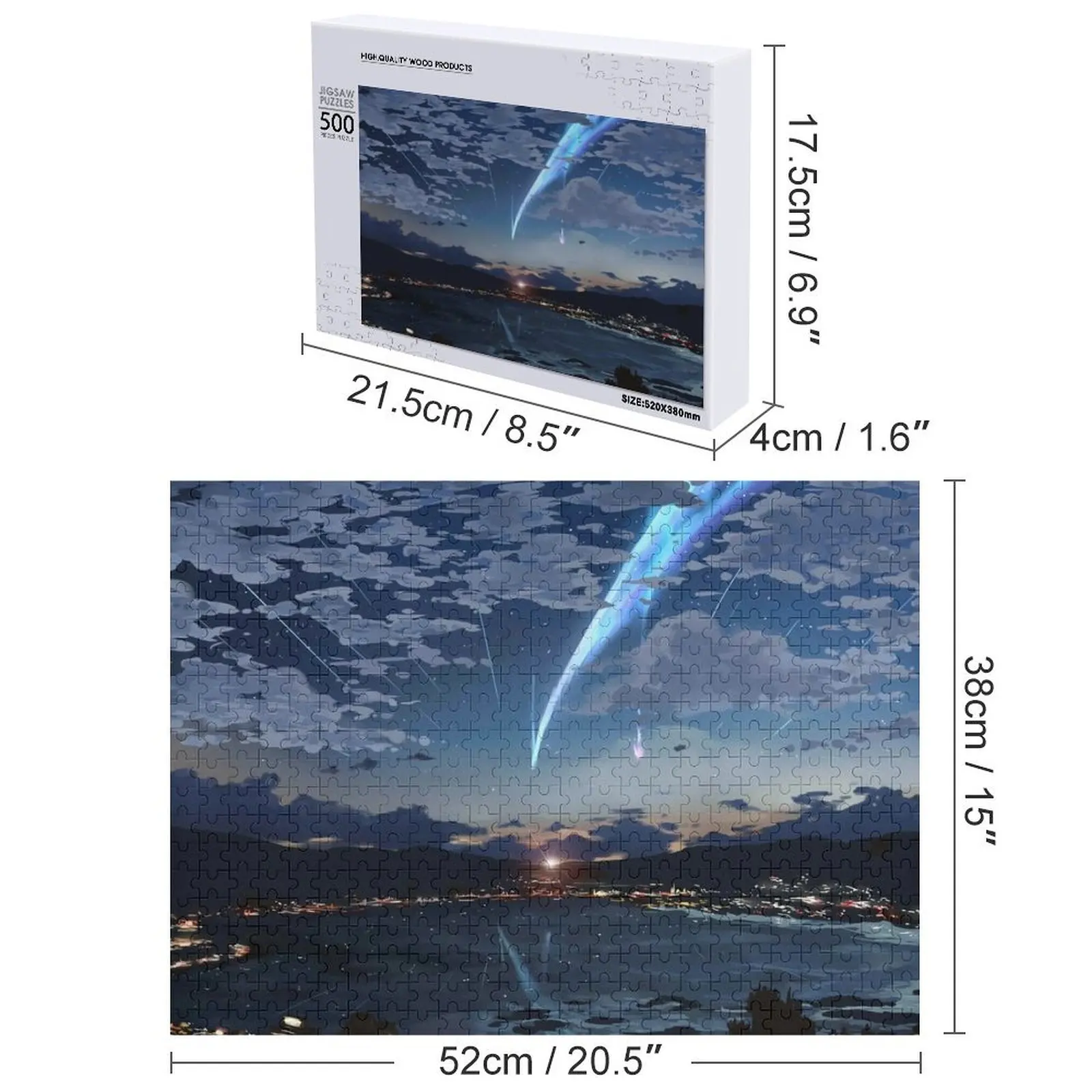 كيمي نو نا وا المناظر الطبيعية بازل قطع أفكار هدية شخصية تركيبات خشبية للأطفال لغز #4
