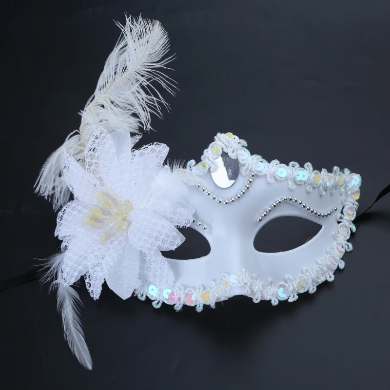 Lady Flower Eye Mask For Masquerade Party Dance Costume Halloween Half Face Mask Decorations Halloween Mask