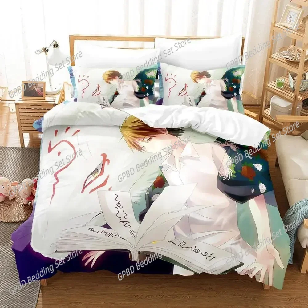 

New Natsume's Book of Friends Bedding Set For Bedroom Soft Modern Bedspreads Comefortable Duvet Cover Quilt Cover And Pillowcase