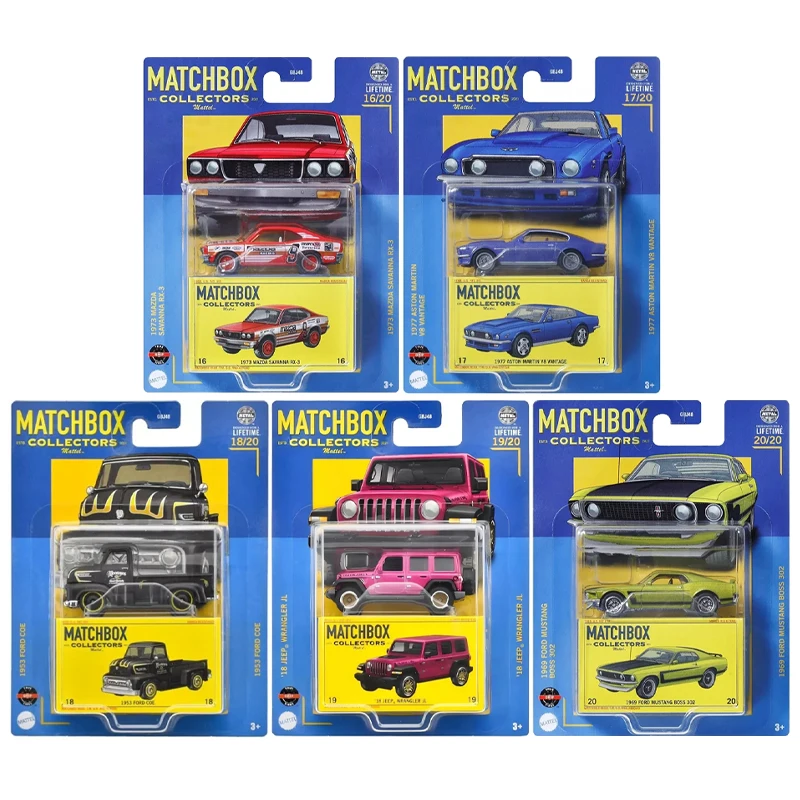 Matchbox 2024 นักสะสมFord COE Mooneyes Jeep Wrangler Mazda Savanna Ford Mustang Boss Aston Martin V8 1/64 Diecastของเล่นGBJ48