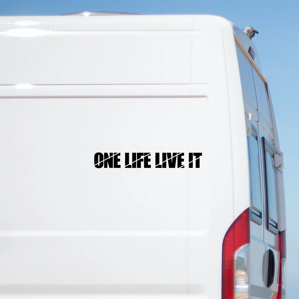 

One Life Live It, наклейки для стайлинга автомобилей, виниловые большие наклейки для каравана, дом на колесах, внедорожный грузовик, наклейка для фургона, украшение
