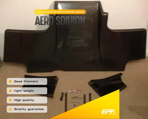 

Car Accessories For Nissan Skyline R33 GTR Top-Secret Style Carbon Fiber Rear Diffuser With Metal Fitting TS Bumper Splitter Kit