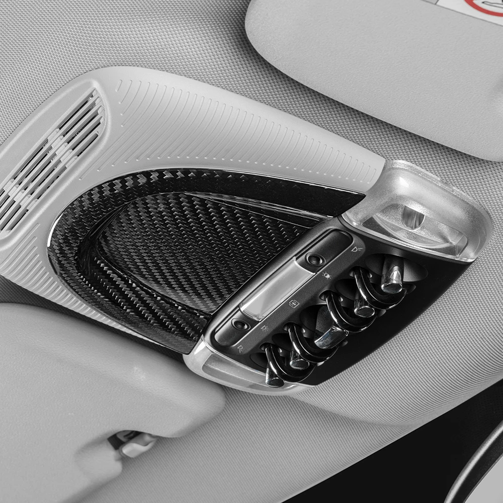 

Carbon Fiber Car Interior Reading Lamp Panel Cover For COOPE R F 54 F 55 F 56 F 57 F 60 Ceiling Light Trim Sticker Accessories
