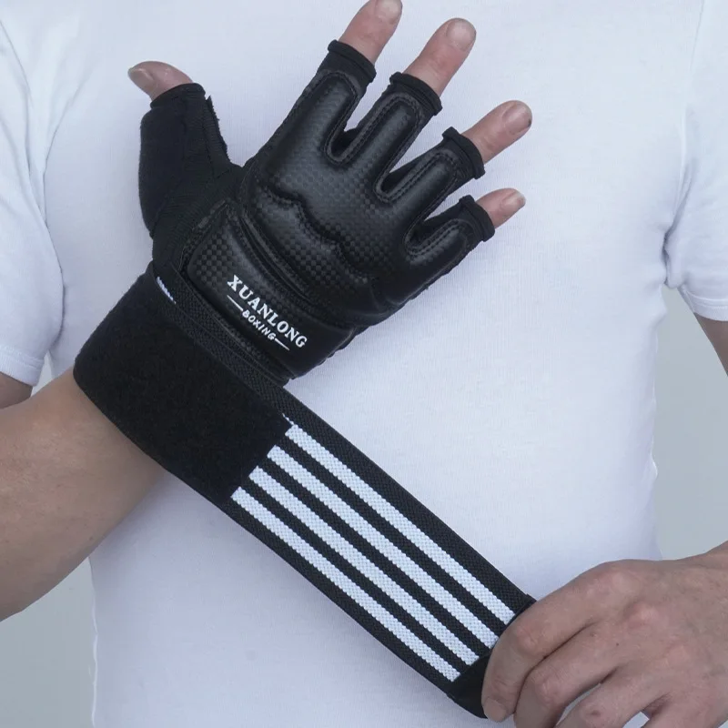 

Half Finger Boxing Taekwondo Gloves for Karate Muay Thai Training Gloves Building Gym Training Hand Protector Man Women Training