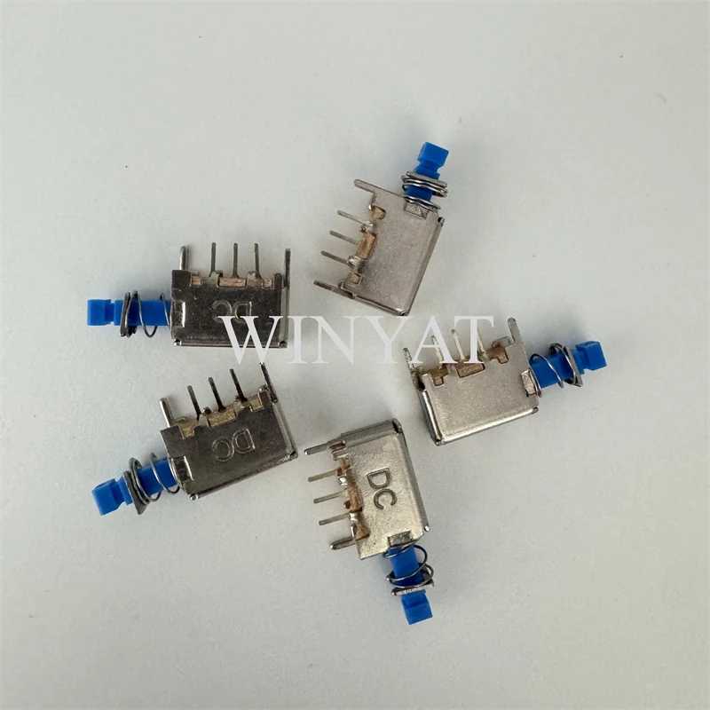 10PCS PS-12E05 Blue 3 Feet 2 Fixed feet self-locking Small A03 Power Connector Key Switch A03 PS12E05