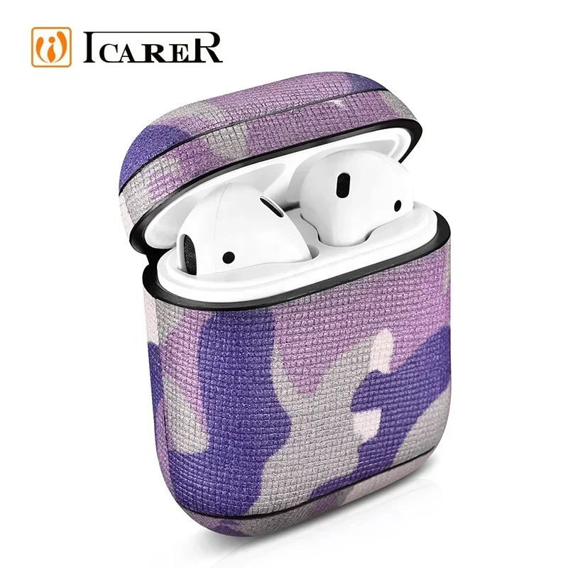 

Camouflage Pattern Series Real Leather Airpods Protective Case