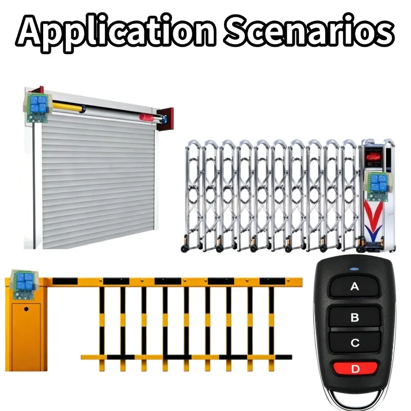 433Mhz Universal Wireless Remote Control Light Switch AC 220V 230V 4CH RF Relay Receiver 60m Range for Light/Garage Door/LED DIY