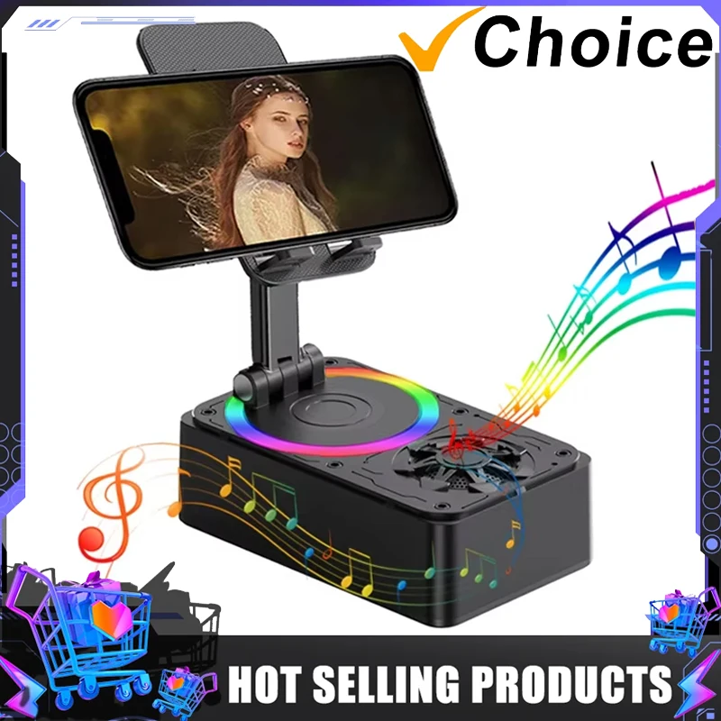 Neue Handy Halter Stehen Mit Bluetooth Lautsprecher Einstellbare Desktop Live Faul Tablet Halterung Unterstützung Tragbare Drahtlose Lautsprecher