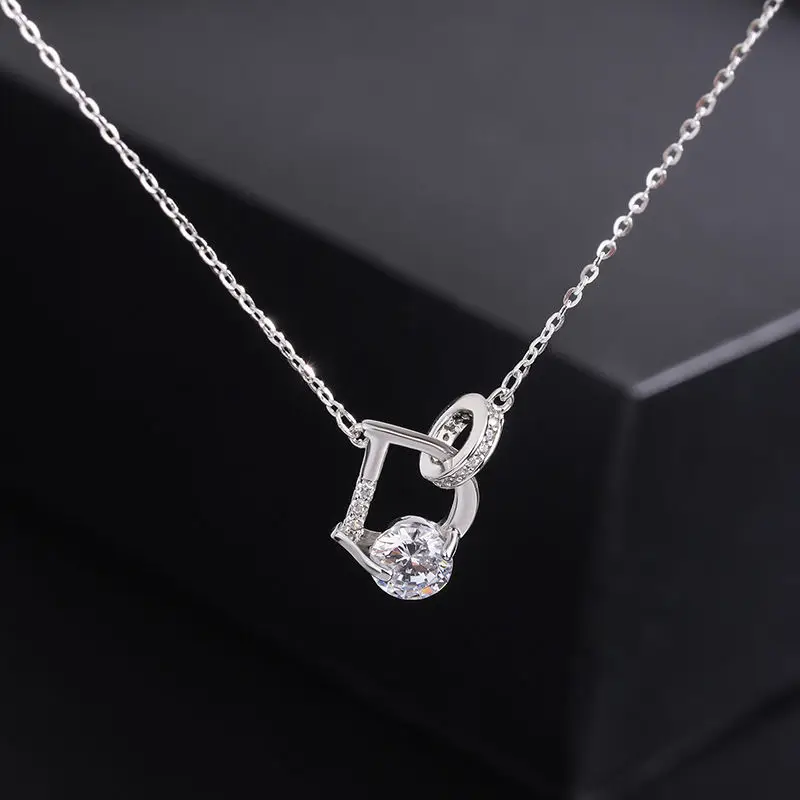 

Ожерелье с двойной петлей из стерлингового серебра с буквой D для женщин, минималистичная шикарная многослойная цепочка, модные повседневные ювелирные изделия, подарок для нее