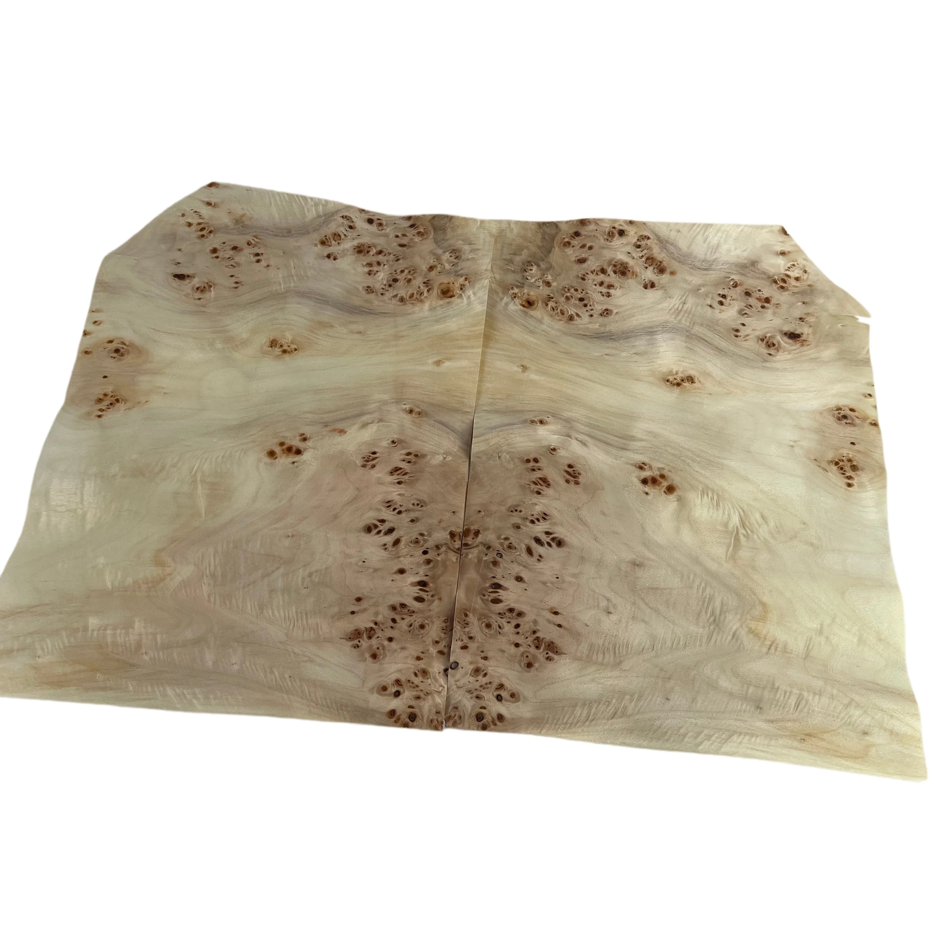 

2PCS 0.5mm Poplar Burl Veneer Sheets 22x36cm Natural Wood for Furniture Cabinet Guitar DIY Craft Inlay