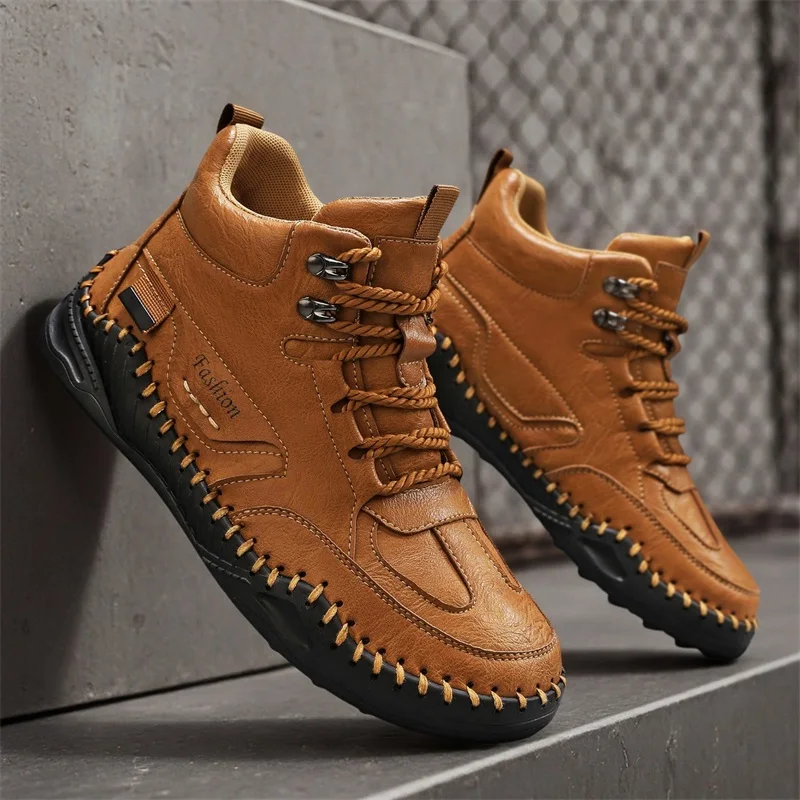 

Men Casual Shoes Bottom Non Slip Sole Ankle Boots Comfortable Classic Men Shoes