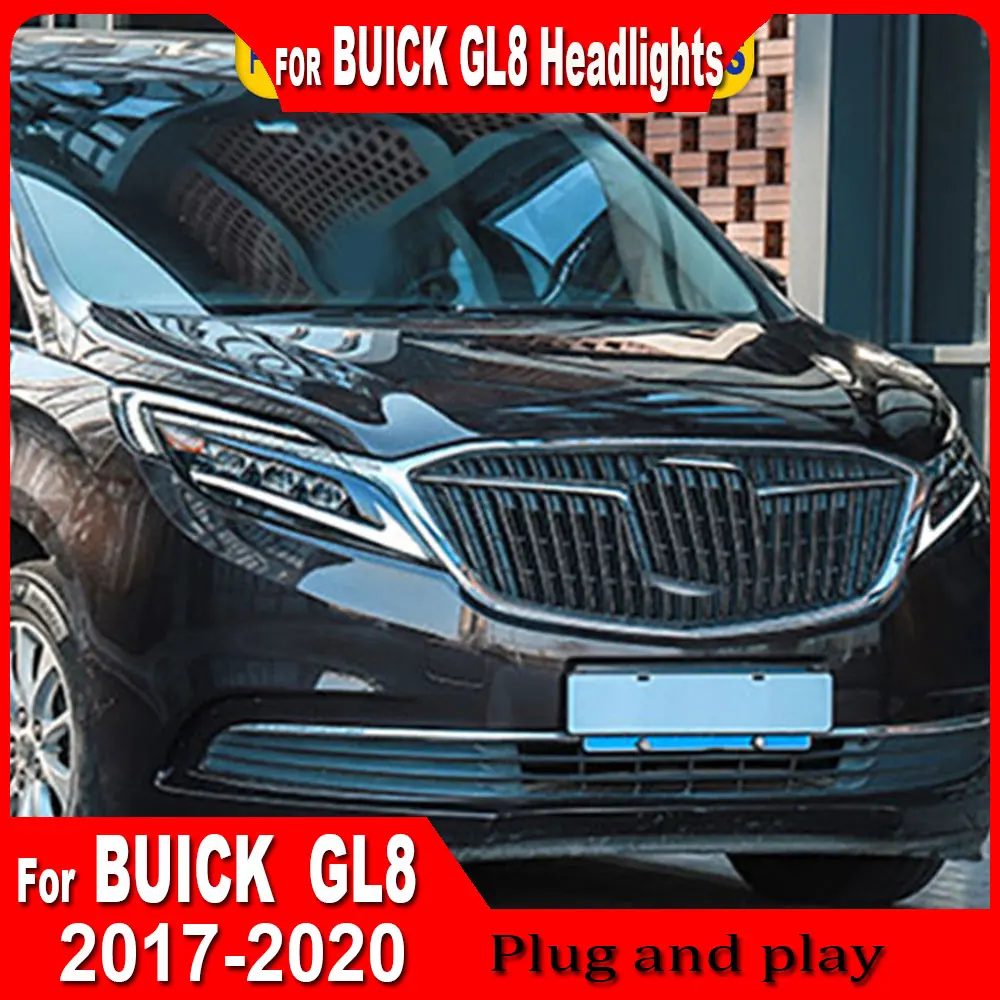 For Buick GL8 LED Headlight 2017-2020 Upgrade Modified to New DRL Dynamic Turn Signal LED Car Headlight Auto Accessories