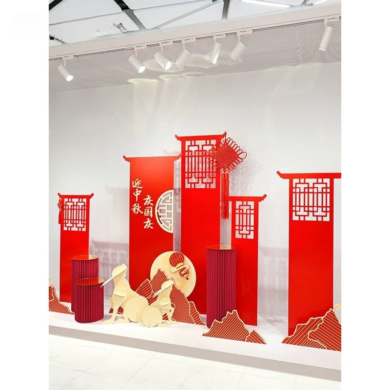 Window decoration scene layout, women's clothing store display