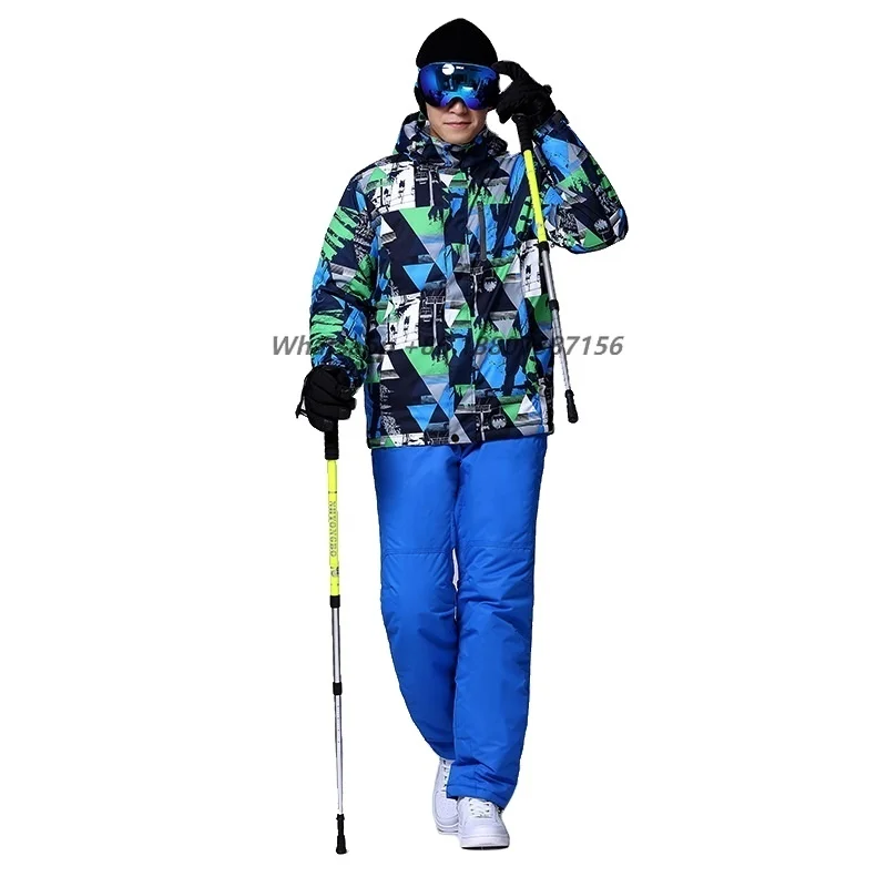 

New Arrival Crane Sport Winter Ski Equipment Set Wholesale Fleece Inside Sports Wear Windbreaker and Ski-Wear