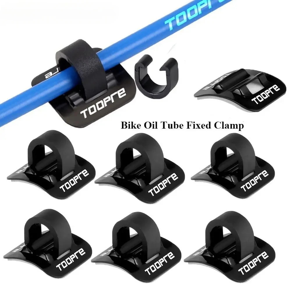 Aluminum Bike Oil Tube Fixed Clamp Conversion Trap Adapter Bicycle Shifter Brake Cable Set Frame U Buckle Tube Clip Guide