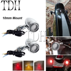 Mini 10mm Indicator Turn Signal Light LED Flashing Tail Brake Lamp For Harley Sportster 1200 883 Dyna Softail Street Bob Custom