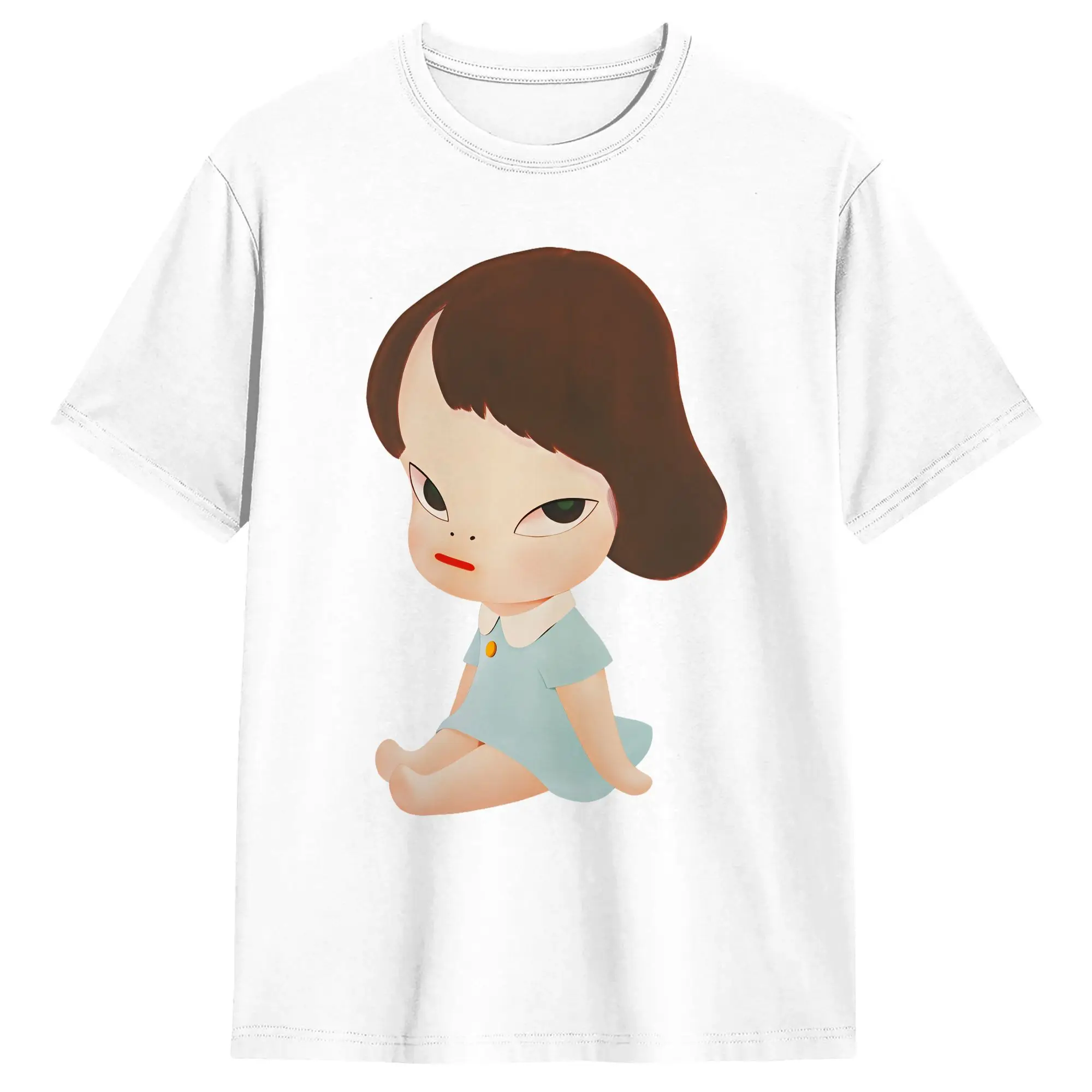 Yoshitomo Nara  T Shirt Beach  Streetwear T Shirts Pure Cotton Hippie Tshirt For Man Print Tops