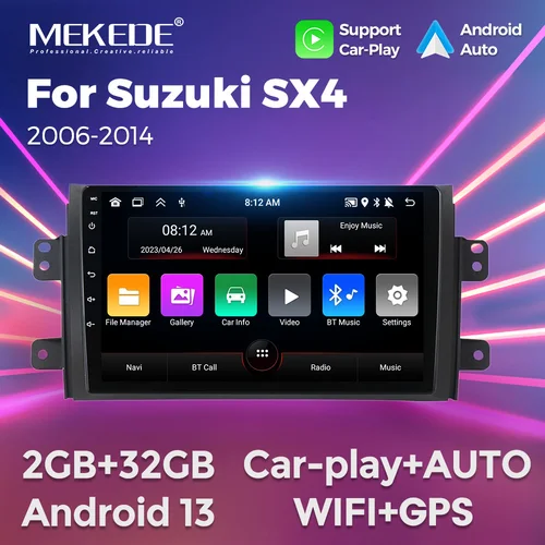 Imagen 1 del producto MEKEDE para Suzuki SX4 2006-2014 Radio de coche reproductor de vídeo Multimedia navegación GPS Android 13 unidad Bluetooth Wifi pantalla IPS 2Din