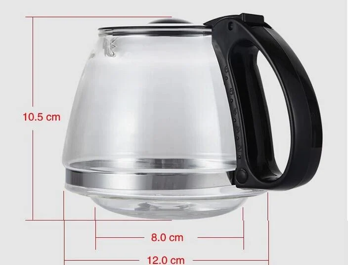 TANGERhousehold Coffee machine accessories 0.6L hand hold cafe pot coffee glass TEA pot glass coffee pot 600ml cafe part glass