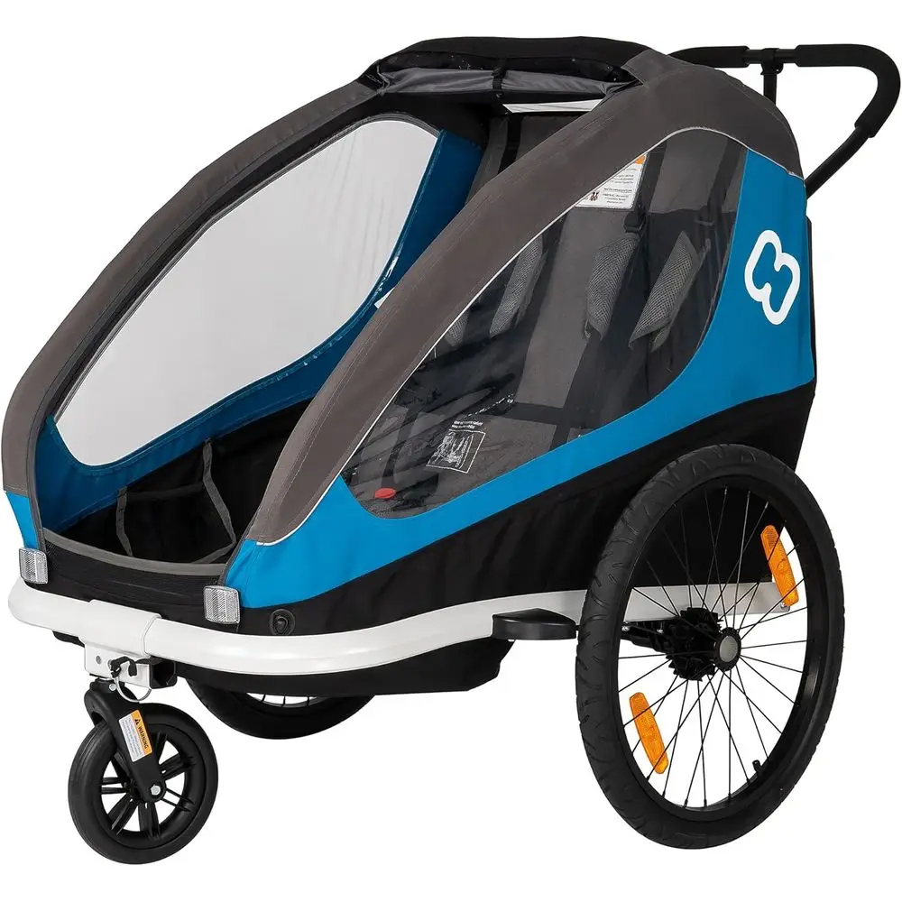 

Dual-Seat Bicycle Trailer and Stroller Combo