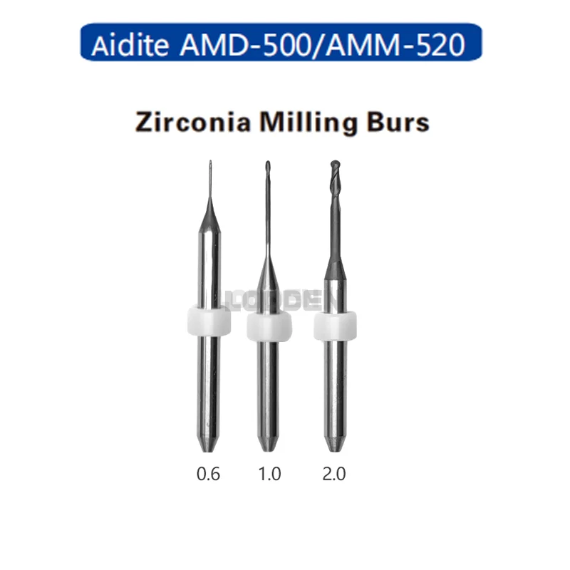 Dental Lab Zirconia for Aidite AMD-500 AMM-520 Machines PRECISION TOOL Milling Burs-Cutting Overall Length 50mm D4 DC CAD CAM