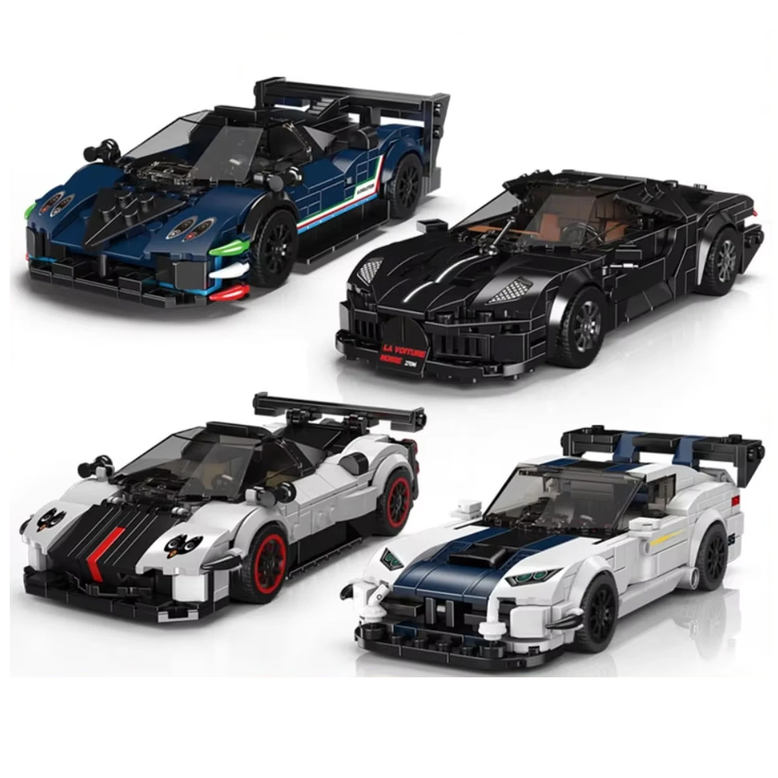 

Скоростной гоночный автомобиль Champion Hypercar, набор строительных блоков, 4-тип MOC, модель спортивного автомобиля, строительный комплект для детей, рождественские подарки