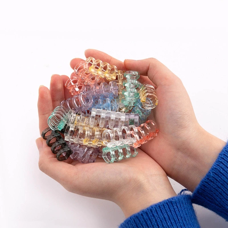Losse Blad Ringen Multi-color Bindmiddel Ringen Plastic Boek Ringen Flexibele Voor Kaarten Document Stack Stalen Organisatie 5x Dropship