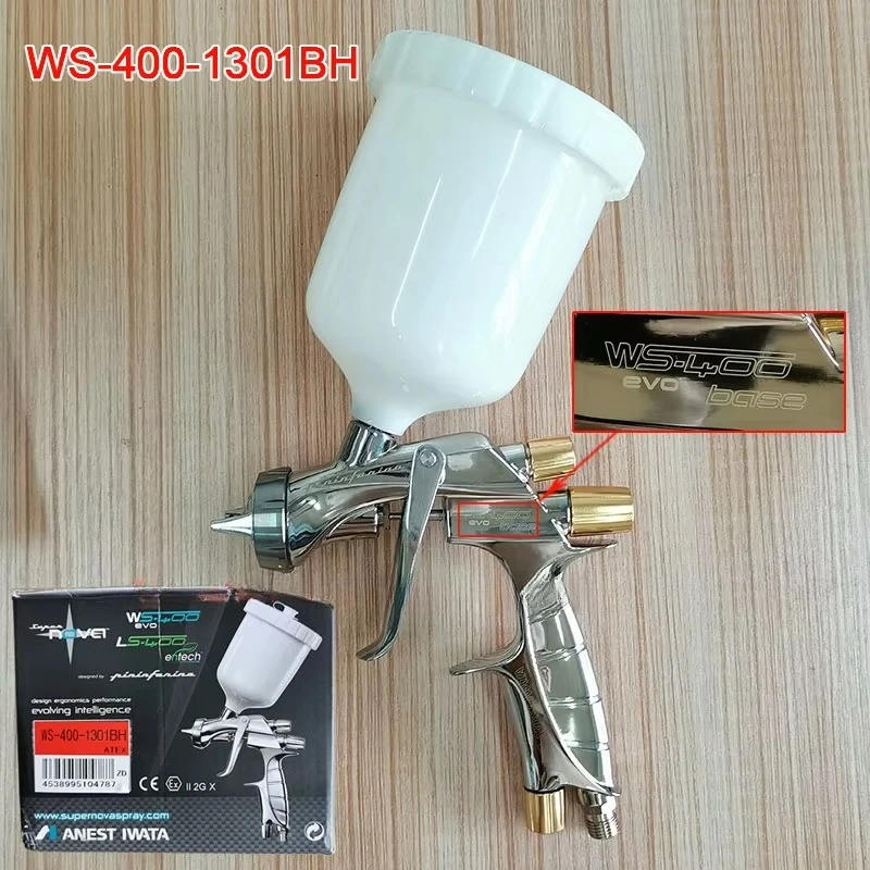 Original Japan Anest Iwatas WS400 SuperNova Power Spray  1.3/1.4 Nozzle EVO Base Coat WS-400-BH Car Painting