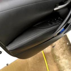 For Toyota Corolla 2019 4pcs Car Microfiber Leather Door Armrest Panel Cover Sticker Trim Car Interior Accessories