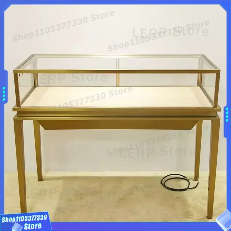 YUMEI Metal Jewelry Display Cabinet With LED Lighting Custom Size Eco Friendly Storage Showcase For Retail Shop Wholesale