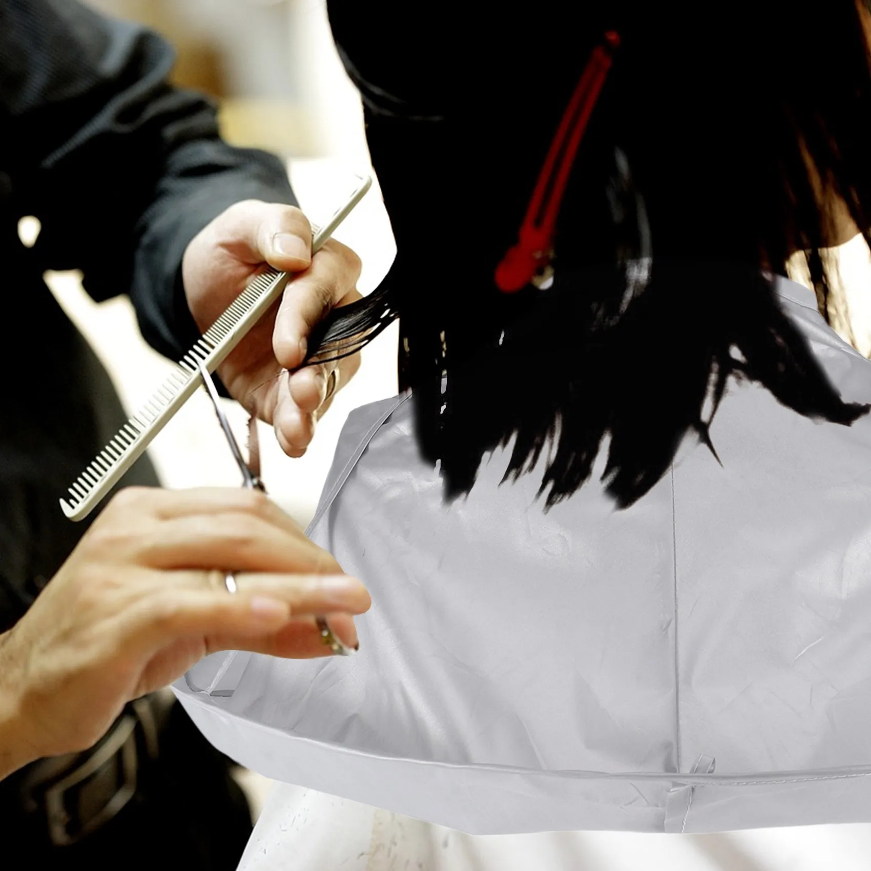 

Salon Barber Gown Cloth Hair Cutting Cloak Umbrella Hairdressing Cape Home Use Shawl Apron