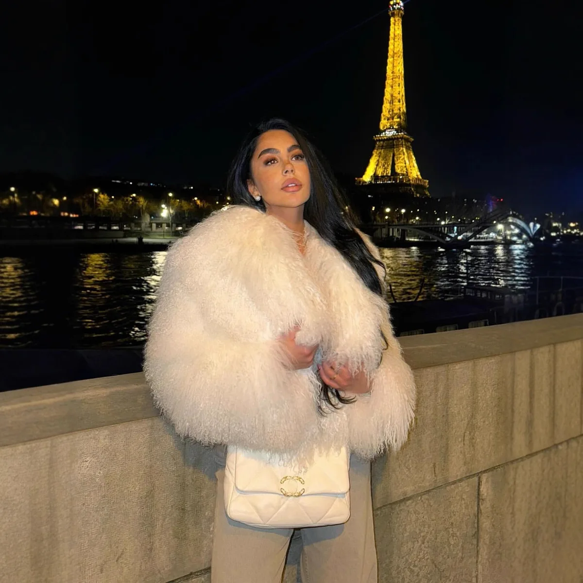 Manteaux en fausse laine et fourrure pour femmes, pardessus court Y2k, col en V, manches longues, point ouvert, épais, ample, élégant, automne hiver 2025