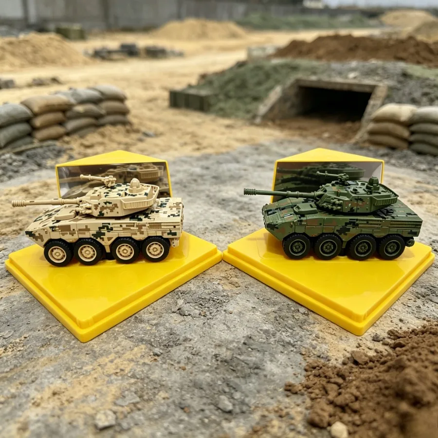 DIY Tank Armored Vehicle Model Kit with Display Case, Detailed Camouflage Military Tank, Desktop Collectible Decor,Gift for Fans