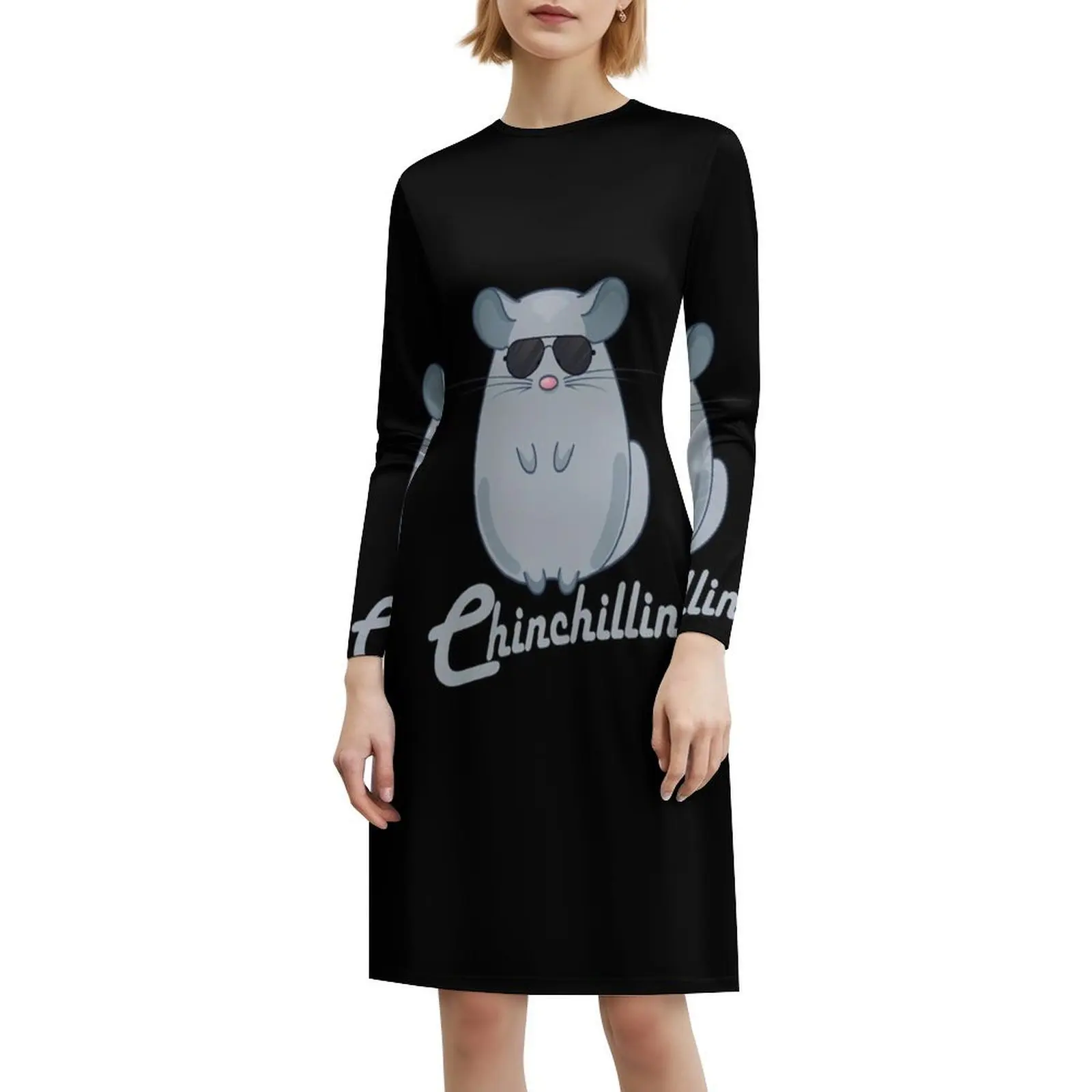 قميص شينشيلين مضحك عشاق شينشيلا بوهو شيك فستان أنيق موضة شاطئ حفل زفاف ثوب شينشيلا شينشيلا عاشق